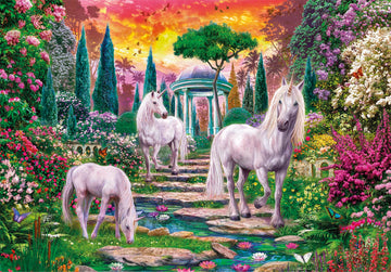 Clementoni - 32575 Classical Garden Unicorns Puzzle Collection - 2000 Pieces - Adult Puzzle, Entertainment For Adults - Made In Italy
