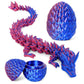 Philicoco 3D Printed Articulated Dragon Egg - Easter Basket Stuffers, Fidget Toy Gift for Kids & Adults(Purple)