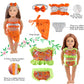 18 Inch Doll Clothes Accessories | 13-Pack Mermaid & Bikini Swimwear Sets With Hats, Bags | Adjustable For 16-20'' Fashion Dolls