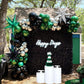 Black And Green Silver Balloon Balloon Garland Kit 130Pcs Forest Green Chrome Silver Large Starburst Foil Hunter Green Balloons