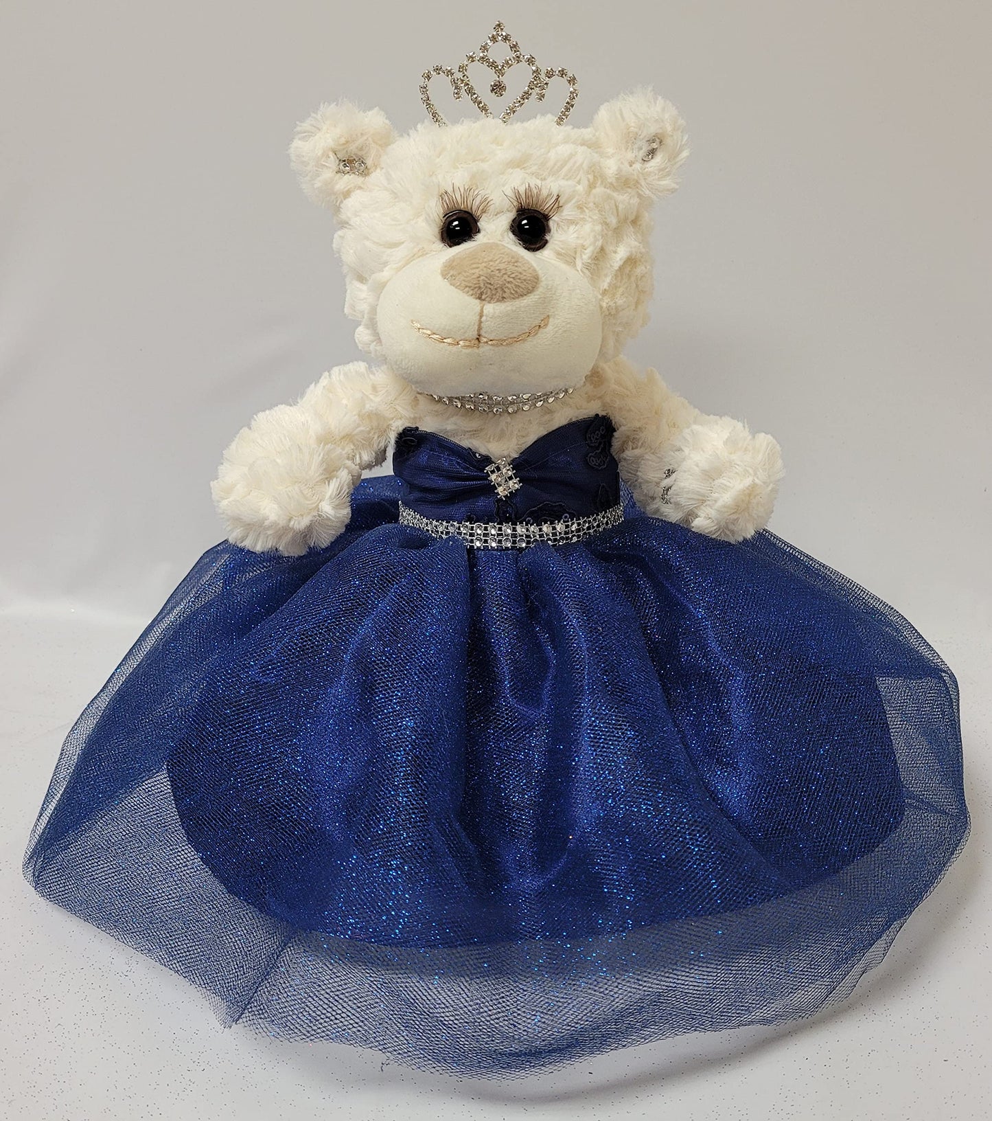 Kinnex Collections Since 1997 12'' Quince Anos Quinceanera Last Doll Teddy Bear With Dress (Centerpiece) ~ Arc09831-16 (Navy Blu