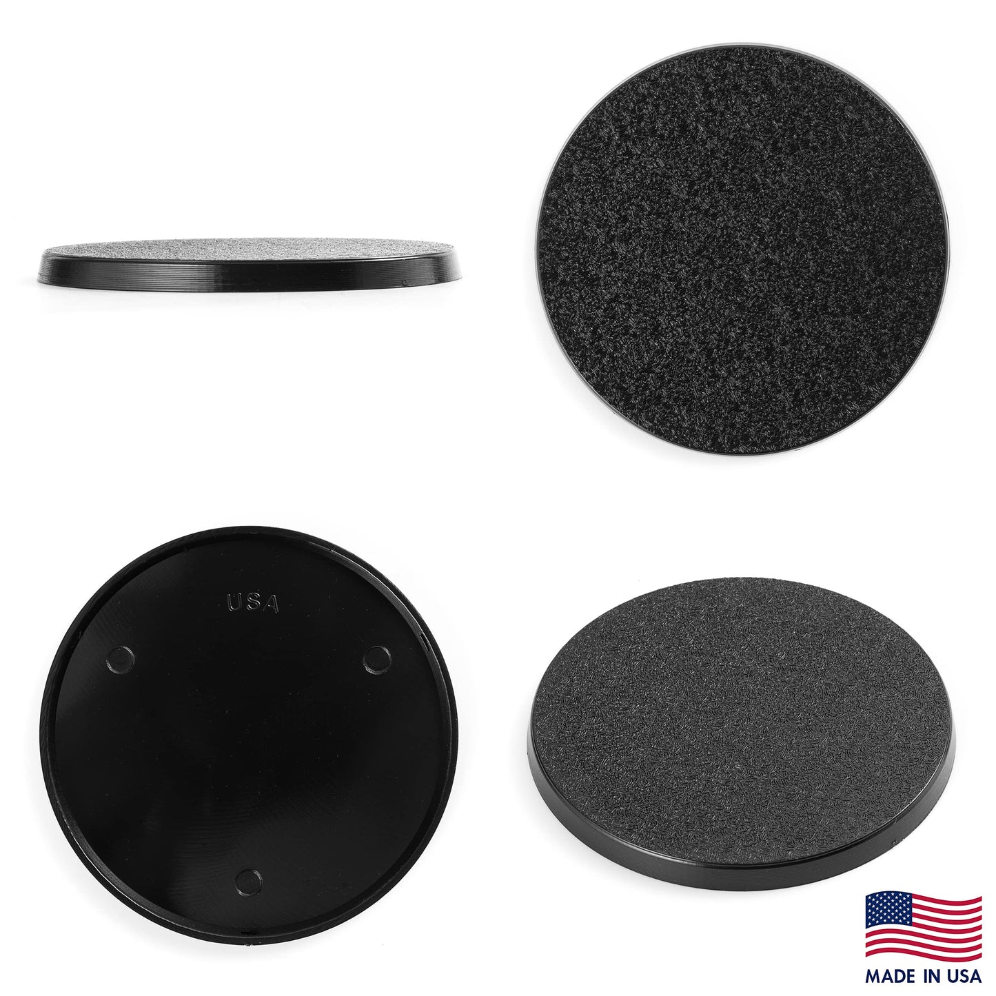 Easypegs 60Mm Textured Plastic Round Bases Wargames Table Top Games 25 Count