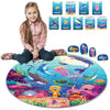 Jumbo 70 Piece Round Floor Puzzles For Kids Ages 3-5, 6-8, Large Jigsaw Puzzle About Underwater Animals Oceans Sea Creatures, 20