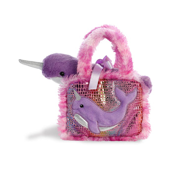 Aurora® Fashionable Fancy Pals™ Narwhal Stuffed Animal - On-The-Go Companions - Stylish Accessories - Multicolor 7 Inches