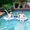 Sunrio 2024 New River Floats for mature-themeds Heavy Duty Pool Floats enhanced River Tube with Mesh Bottom Lake Floats for mature-themeds Pool Floats River Tube for Occupations & Recreation Pool Lounger(Blue)