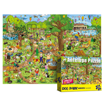 Antelope - 500 Piece Large Format Jigsaw Puzzle For Adults, Dog Park Jigsaw Puzzles 500 Pieces, Large Pieces, No Dust Puzzles For Senior Citizen, 500 Pc, Non-Glare Finish, Interlock Smoothly