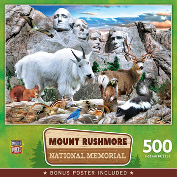MasterPieces 500 Pieces Jigsaw Puzzle for mature-themeds  Family  Or Youth - Mount Rushmore National Memorial - 15x21
