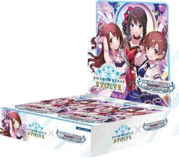 Bushiroad Shadowverse Evolve Idolmaster Cinderella Girls Collaboration Pack Box: Trading Card Game Booster Pack - 16 Packs (129 Deluxe Foil Embossed Idol Sign Cards, 18 Cast Signs) - Age 180+