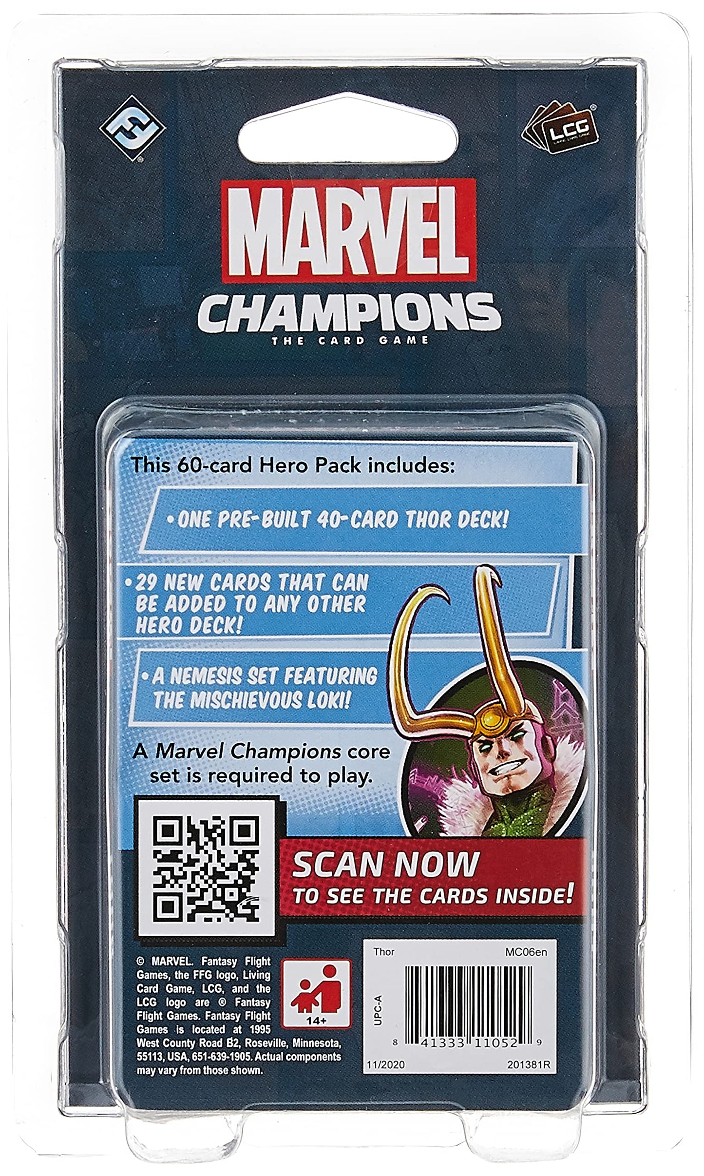 Marvel Champions The Card Game Thor Hero Pack - Superhero Strategy Game, Cooperative Game For Kids And Adults, Ages 14+, 1-4 Pla