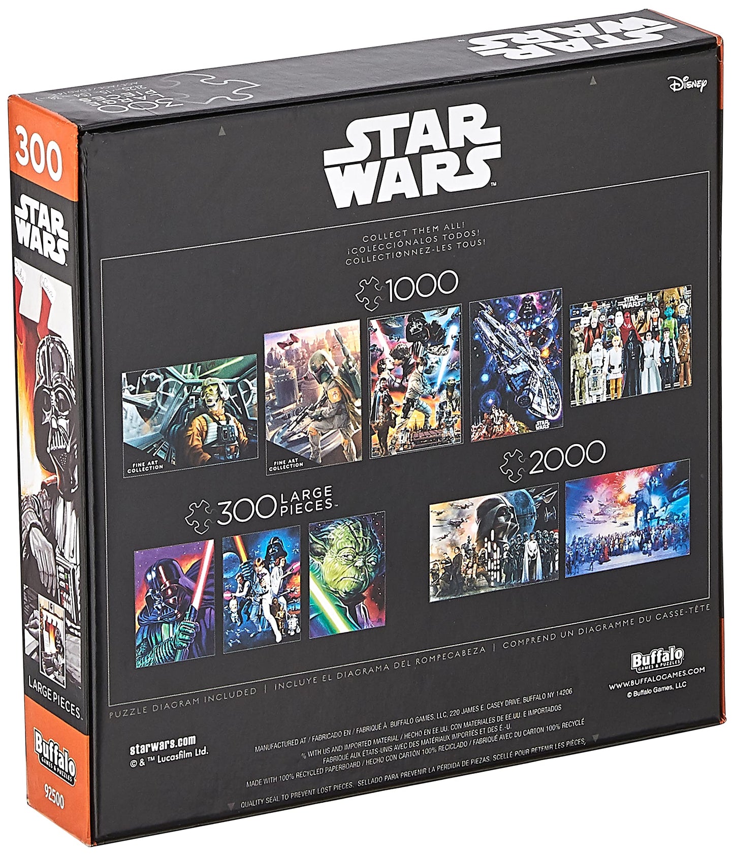Buffalo Games Star Wars A Very Vader Christmas 300 Large Piece Jigsaw Puzzle, Multi, 21.25"L x 15"W, Cardboard