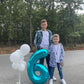 6 Balloon, Blue Number Balloons 40 Inch, 6Th Balloons For Birthday Decorations, Blue Party Supplies 6 Birthday Balloon, Number 6