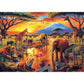 MINIWAN 1000 Piece African Safari Jigsaw Puzzle - Wildlife Photography Art, Challenging Animal Puzzle for Adults 27.5x19.7 Inch