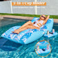 SLOOSH Inflatable Pool Floats mature-themed - Extreme Comfort Pool Lounge Chair with Detachable Cup Holder  Heavy Duty Lounger Floating Recliner Blow Up Floaties Water Floaty Lake Beach Tanning Float (Blue)