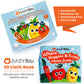 Soft Baby Book, ''Where Veggies & Fruits Come From''. Interactive Teething Infant Book, Touch & Feel, Crinkle Cloth Book For Babies 3 Months+