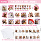 NOSAKUYA 28 Pack Cat & Dog Lovers Valentines Card & Keychains Set for Kids School Classroom Exchange Gift Boys Girls Party Favo