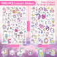 Linaye 24 Sheets Unicorn Stickers For Kids Girls, 1100 Pcs Cute Unicorn Stickers For Scrapbooking,Water Bottles,Envelopes,Gifts