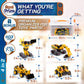 Rani Prize 4-In-1 Diy Construction Stem Toy: 603-Piece Excavator Building & Robotics Kit, Educational Engineering Playset For Boys & Girls 8-12, Quality Family Time Popular Gift With Storage Box