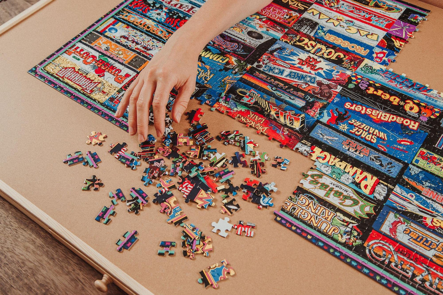 Toynk Arcadeageddon Retro Arcade Puzzle - 1000 Piece Jigsaw - Multi-color - 28 x 20 Inches - Model 77053