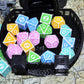 SmartDealsPro Retro Polyhedral Dice Sets with Pouches for D&D DND RPG MTG Dungeon and Dragons Table Board Roll Playing Games D4