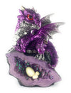 Aint It Nice Dragon Statue Medieval Baby Dragon With Crystal Egg Nest Decorative Figurine Geode Sparkling Crystal Cave Dragon Fi