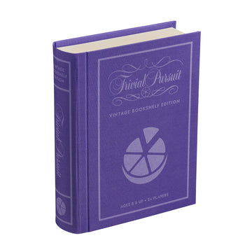 WS Game Company Trivial Pursuit Vintage Bookshelf Edition, Purple, Model 44419, Linen Material
