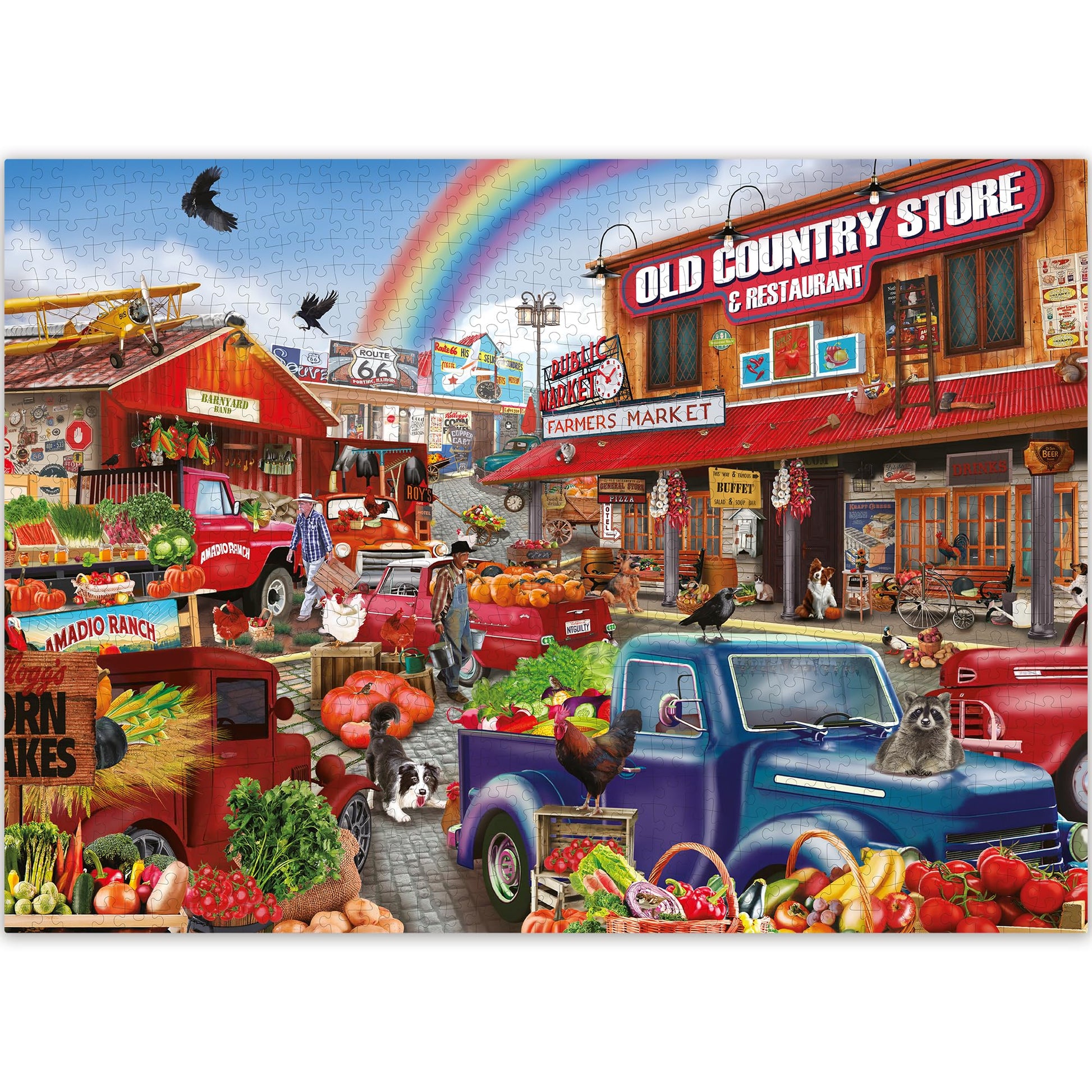 QUOKKA 1000 Pieces Puzzle for mature-themeds and Up - Jigsaw Puzzles for Men and Women - Bazaar Activity for Kids Ages 8-12 and Up - Colourful Game Toy for Family
