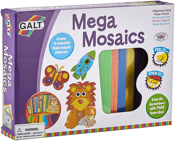 Galt Toys, Mega Mosaics, Kids Craft Kits, Muliti Foam Pictures, Ages 5 Years Plus