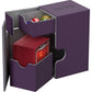 Ultimate Guard Flip 'N' Tray 80+, Deck Case For 80 Double-Sleeved Tcg Cards + Dice Tray, Purple/Grey, Independent Magnetic Closure & Microfiber Lining
