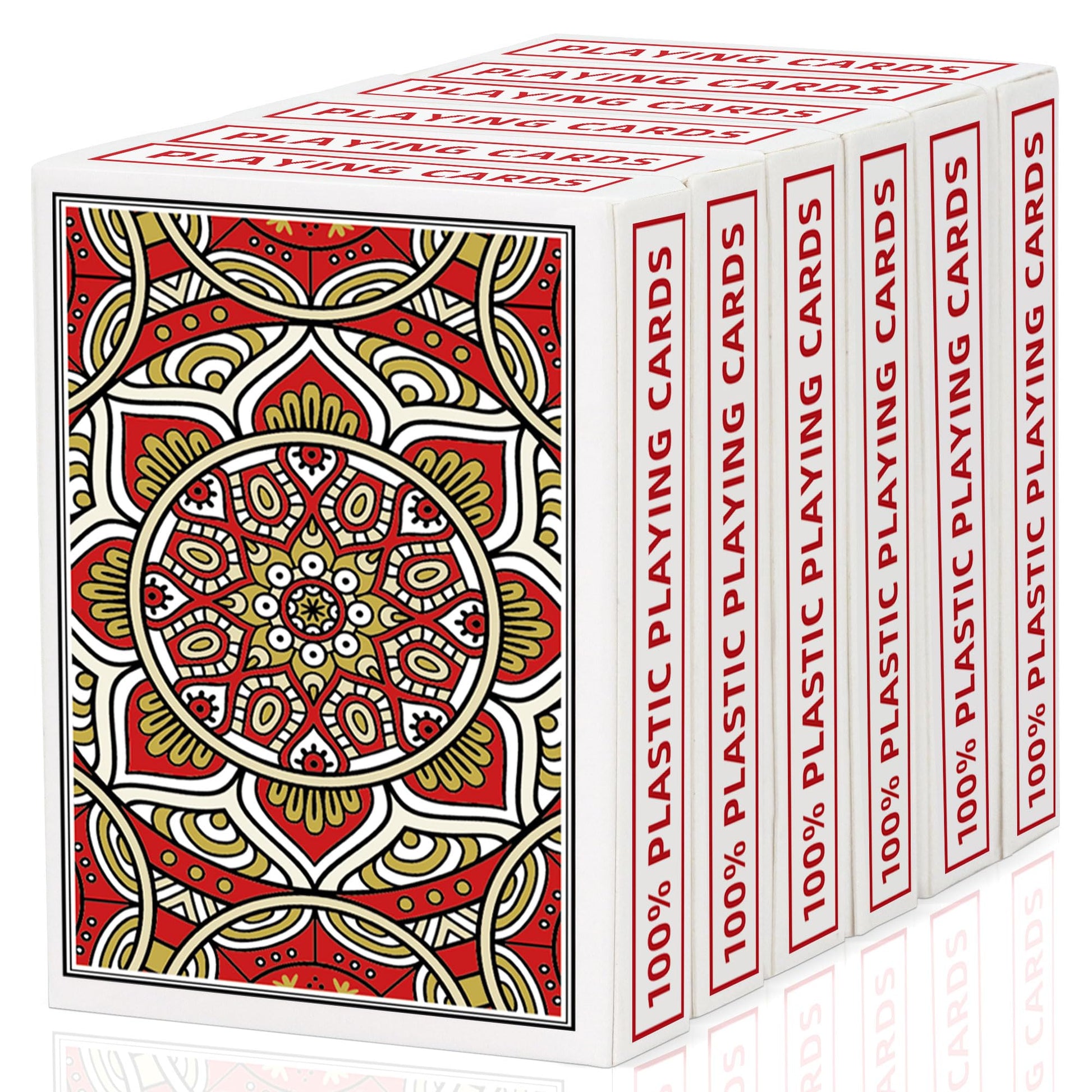 Metsyth 6 Pack Playing Cards Bulk,Plastic Playing Cards Waterproof Poker Size Cards Professional, Jumbo Index Large Print For Ad