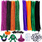 UPINS 550PCS Valentines Day Pipe Cleaners Set Including 5 Colors of Chenille Stems 4 Sizes of Wiggle Googly Eyes for Valentine