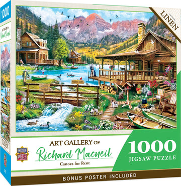 Masterpieces 1000 Piece Jigsaw Puzzle For Adults, Family, Or Youth - Canoes For Rent - 19.25''X26.75''