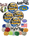 Crazy Aarons Putty Mini Tins Treasure Surprise Peel to Reveal (Collect All 12 Colors) Gift Set Party Bundle - 4 Pack (.47oz Eac