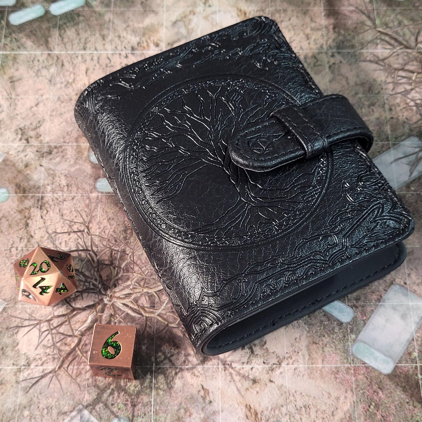 Forged Dice Co. Book Of Incantations Spell Card Book - Druid Edition - Black