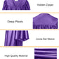 Gradplaza Shiny Choir Robe Kindergarten Preschool Graduation Gown Shiny Graduation Gown For Kids Purple Size 36