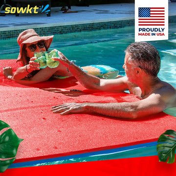 Sowkt Lily Pad Floating Mat (12 X 6 Ft) - Made In Usa Large Floating Mat For Lake And Boating - Floating Water Pad For Lakes | L