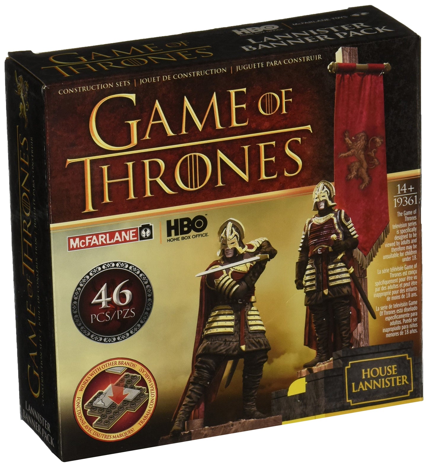 Mcfarlane Toys Game Of Thrones Lannister Banner Pack Construction Set