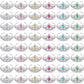 Hinly 48 Pcs Tiara Crown Set Princess Dress up Costume Party Favor Girls Plastic Crown Birthday Supplies Cosplay Accessory(Pink)