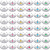 Hinly 48 Pcs Tiara Crown Set Princess Dress up Costume Party Favor Girls Plastic Crown Birthday Supplies Cosplay Accessory(Pink)