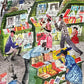 eeBoo Piece & Love: Paris Bookseller - 1000 Piece Puzzle - mature-themed Square Jigsaw  23x23  Includes Image Reference Insert  Glossy Pieces