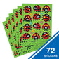 Carson Dellosa Ladybugs Shape Stickers