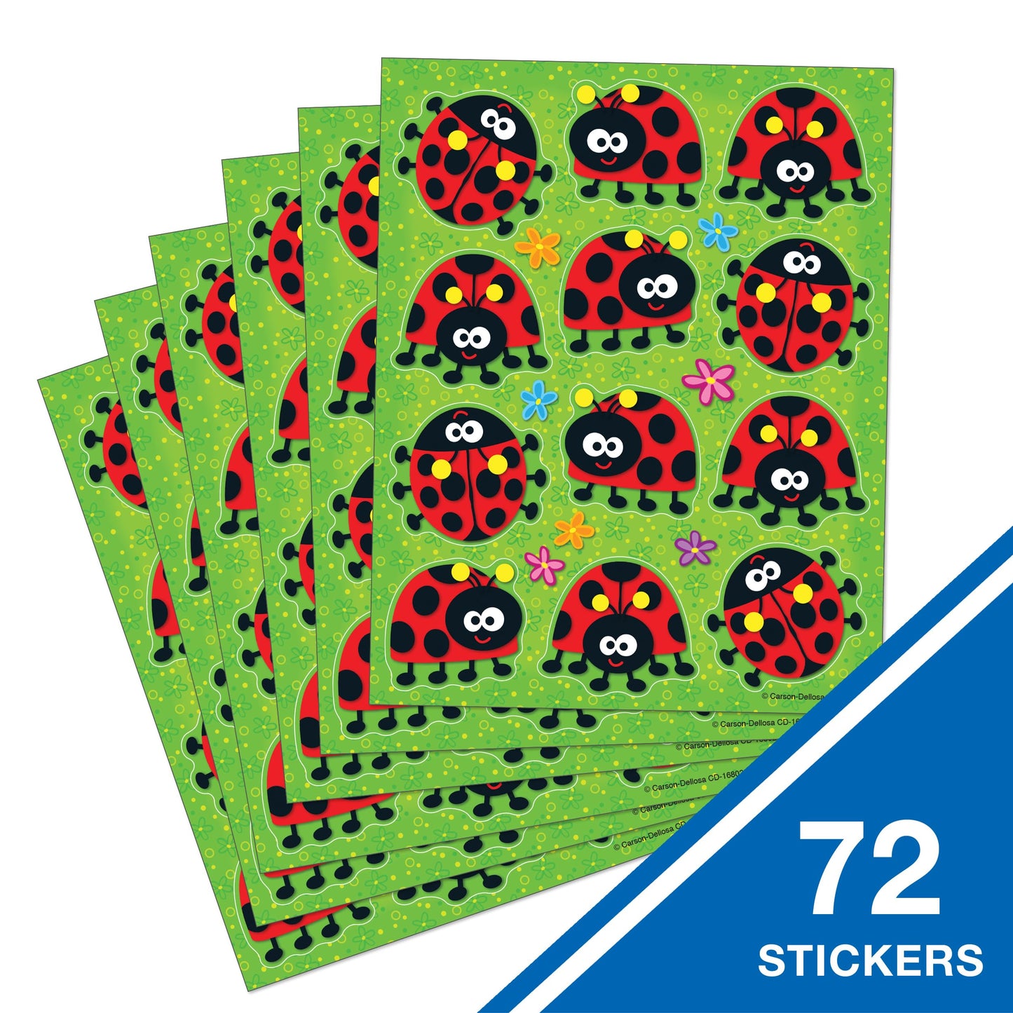 Carson Dellosa Ladybugs Shape Stickers
