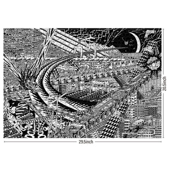 Antelope - 1000 Piece Puzzle For Adults, Cyber City Black & White Metropolitan Jigsaw Puzzles 1000 Pieces Hell Difficulty, High Resolution, Matte Finish, Smooth Edging, No Dust Puzzle