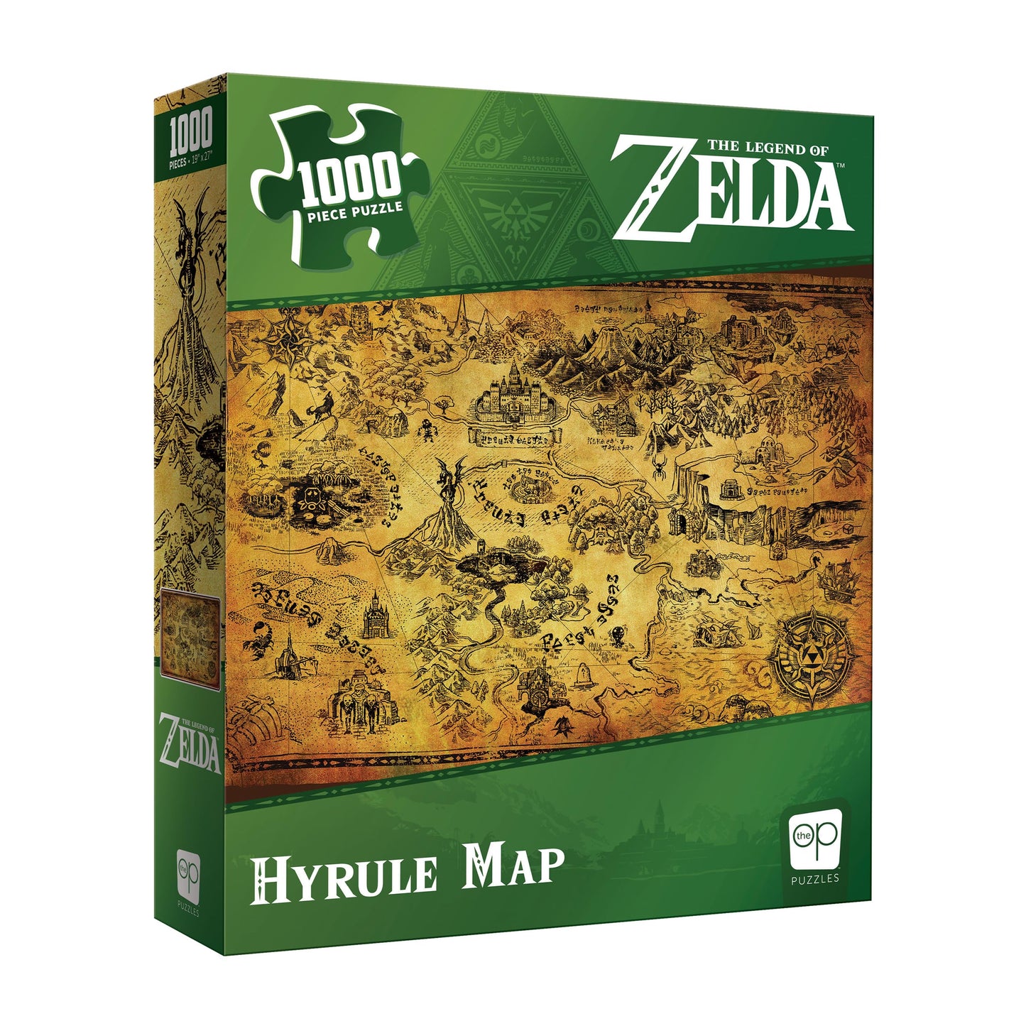 The Legend of Zelda Hyrule Map 1,000 Piece Jigsaw Puzzle | Collectible Puzzle Featuring Stylized Hyrule Map from The Legend of Z