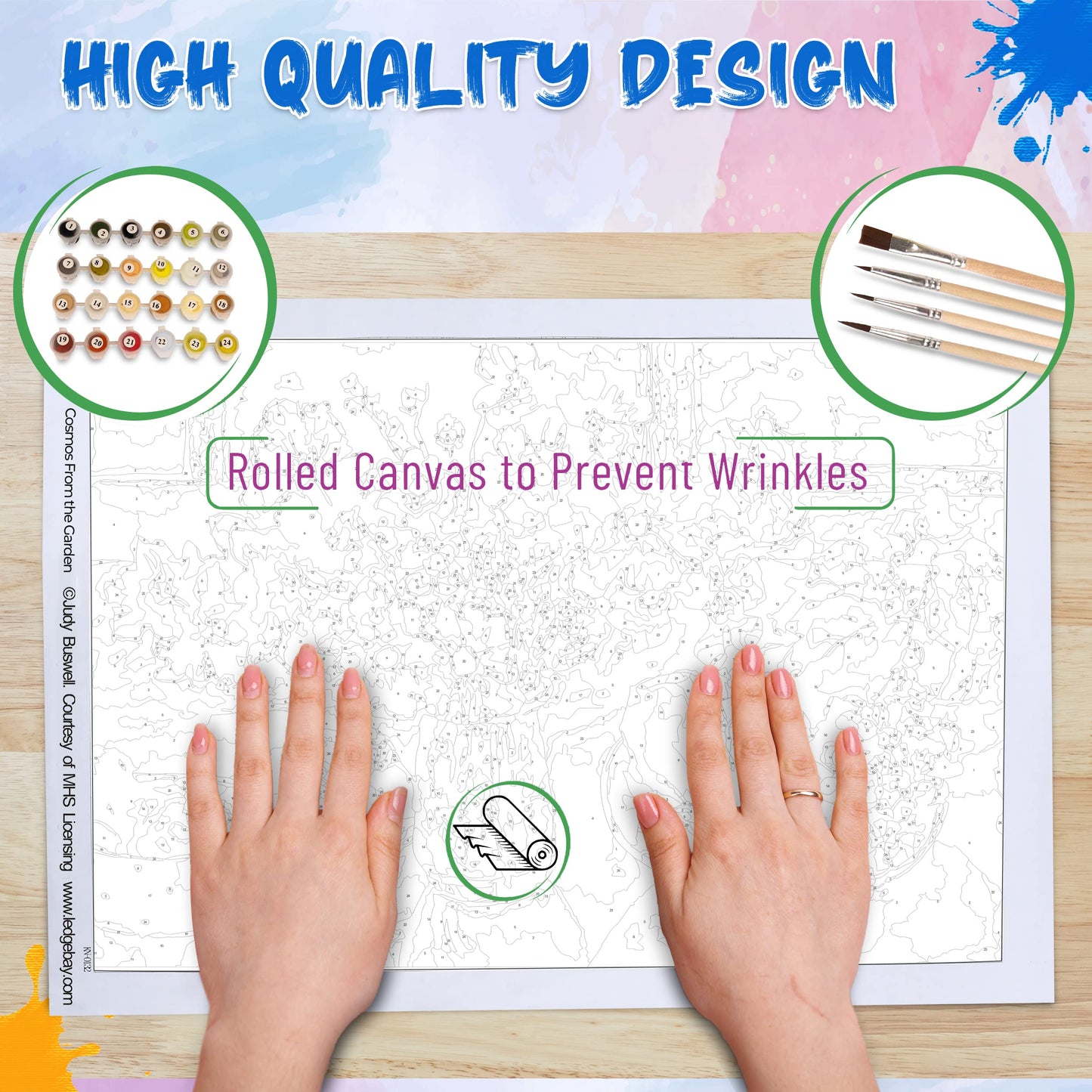 Ledgebay DIY Paint by Numbers Kit for Adults Unframed Canvas Beginner to Advanced Paint by Numbers Kit,Kits Include Acrylic Pain