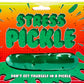 Gift Republic Stress Pickle Squeeze Toy - Green, Small, Synthetic Material, Model GR450120 - Relaxation & Stress Relief for Ages 6+