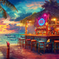 Prime Time Puzzles 1000 Piece Jigsaw Puzzle for Adults - Beach Bar at Sunset - Challenging Puzzle Perfect for Game Nights - 1000