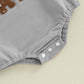 Fybitbo Baby Football Outfit Girl Boy Game Day Sweatshirt/Shirt Onesie Long Sleeve Sweater Romper Fall Winter Clothes (Grey Foot