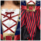 Spooktacular Creations Halloween Kids Pirate Costume  Blue Pirate Dress for Girls  Buccaneer Princess Outfit for Girls Halloween Dress Up  RolePlay Themed Party (Medium  8-10 yrs)