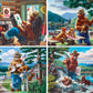 Masterpieces Puzzle Set - 4-Pack 100 Piece Jigsaw Puzzle For Kids - Smokey Bear 4-Pack - 8''X10''