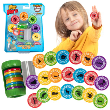 Wild Kratts Chris Creature Power Disc Holder Set w 20 Discs -Figure Toy for Pretend & Dress Up Play-Includes 15 limited availability Power Discs -Officially Licensed Toys for Children-Gift for Kids Boy Girl